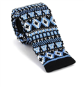 Cravate en tricot noir à motif hivernal