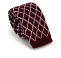 Cravate en tricot losange grenat