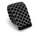 Cravate en tricot à losanges noire