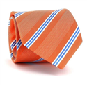 Cravate à Rayures Orange