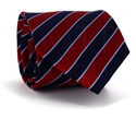 Cravate à Rayures Rouge et Bleue