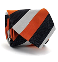 Cravate à rayures tricolores orange