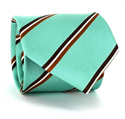 Cravate à rayures vert turquoise