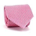 Cravate à motifs losanges rose