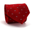 Cravate en soie rouge à motif paisley