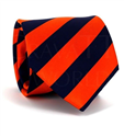Cravates à Rayures Orange et Bleu