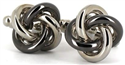 Boutons de Manchette 4 Nœuds Gris Foncé