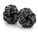 Boutons de Manchettes 4 Nœuds Noirs