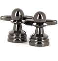 Boutons de Manchettes Échiquier Noirs