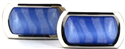 Boutons de Manchettes Bleues avec Pierres