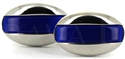 Boutons de Manchette bleus et argentés