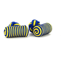 Boutons de Manchettes Baril Bleu Marine et Jaune
