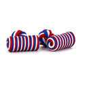 Boutons de Manchette Baril Blanc, Bleu et Rouge