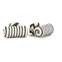 Boutons de Manchette Baril Blanc, Nacre et Gris