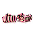 Boutons de Manchette Baril Noir, Nacre et Rose