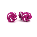 Boutons de Manchette Boule Grande Fuchsia et Blanc