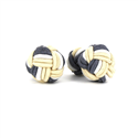 Boutons de Manchette Boule Gris, Blanc et Nacre
