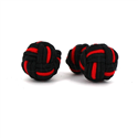 Boutons de Manchette Boule Grande Noir et Rouge