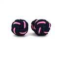 Boutons de Manchette Boule Grande Noir et Rose