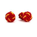 Boutons de Manchette Boule Grande Rouge et Jaune