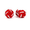 Boutons de Manchette Boule Grande Rouge et Blanc