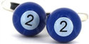 Boutons de Manchette Boules de Billard Bleu 2