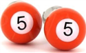 Boutons de Manchette Boules de Billard Orange 5