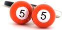 Boutons de Manchette Boules de Billard Orange 5