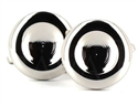 Boutons de Manchette Circulaires Concaves
