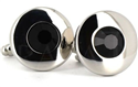 Boutons de Manchette circulaires noirs
