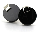 Boutons de Manchette Circulaires Noirs II
