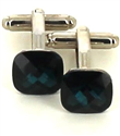 Boutons de Manchette en cristaux bleus