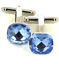 Boutons de Manchette en cristaux bleus
