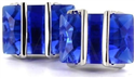 Boutons de Manchette Cristaux Bleus II