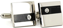 Boutons de Manchette Cristaux Noir et Blanc