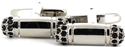 Boutons de Manchettes Cristaux Cylindriques