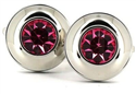 Boutons de Manchette en cristaux fuchsia
