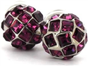 Boutons de Manchette en cristaux lilas