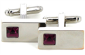 Boutons de Manchette en cristaux violets