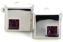 Boutons de Manchette en cristaux violets
