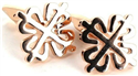 Boutons de Manchette Croix de Calatrava en Or Rose