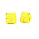 Boutons de Manchette Carré Jaune