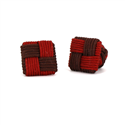 Boutons de Manchette Carré Chocolat et Acajou