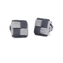 Boutons de Manchette carrés gris clair et foncé