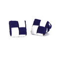 Boutons de Manchette carrés violet et blanc