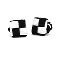 Boutons de Manchette Carré Noir et Blanc