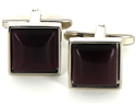 Boutons de Manchettes Carrées Violettes