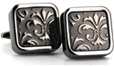 Boutons de Manchettes Carrées Noires IV