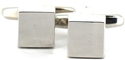 Boutons de Manchettes Cubes Argentés