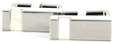 Boutons de Manchette Rectangulaires en Argent avec Cubes